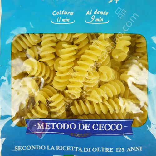 de cecco fusilli pasta 得科 34#单色螺丝型意大利面500g通心粉